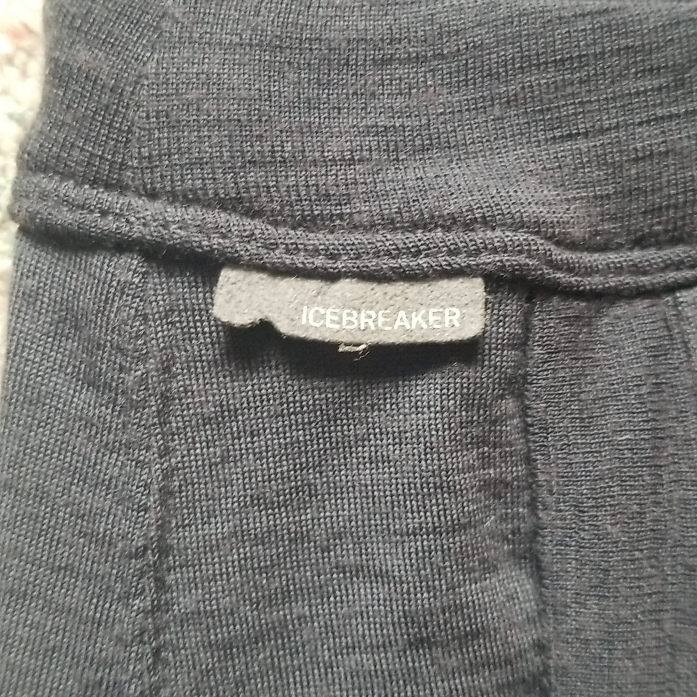 Icebreaker 100% Wool Knit Mini Skirt Navy Gray M - Picture 6 of 6